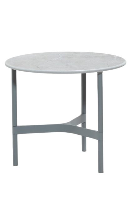 Cane-line twist soffbord small Ø45 cm fossil grey-light grey
