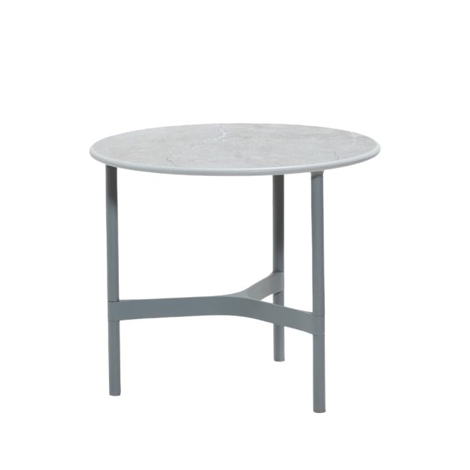 Cane-line twist soffbord small Ø45 cm fossil grey-light grey