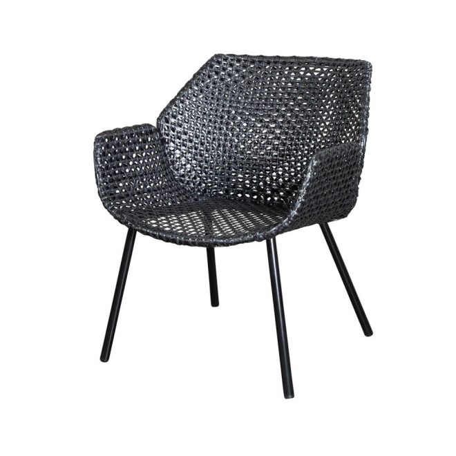 Cane-line vibe loungefåtölj black/anthracite