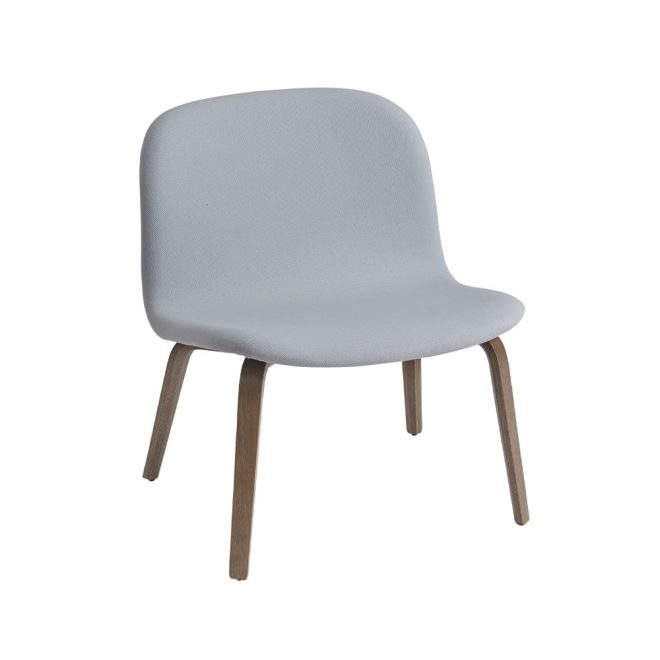 Muuto visu loungefåtölj klädd stol steelcut 120-brown stained oak