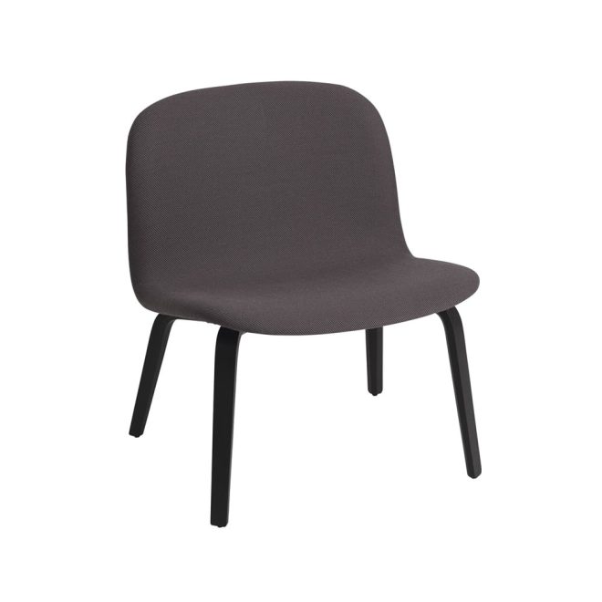 Muuto visu loungefåtölj klädd stol twill weave 160-black