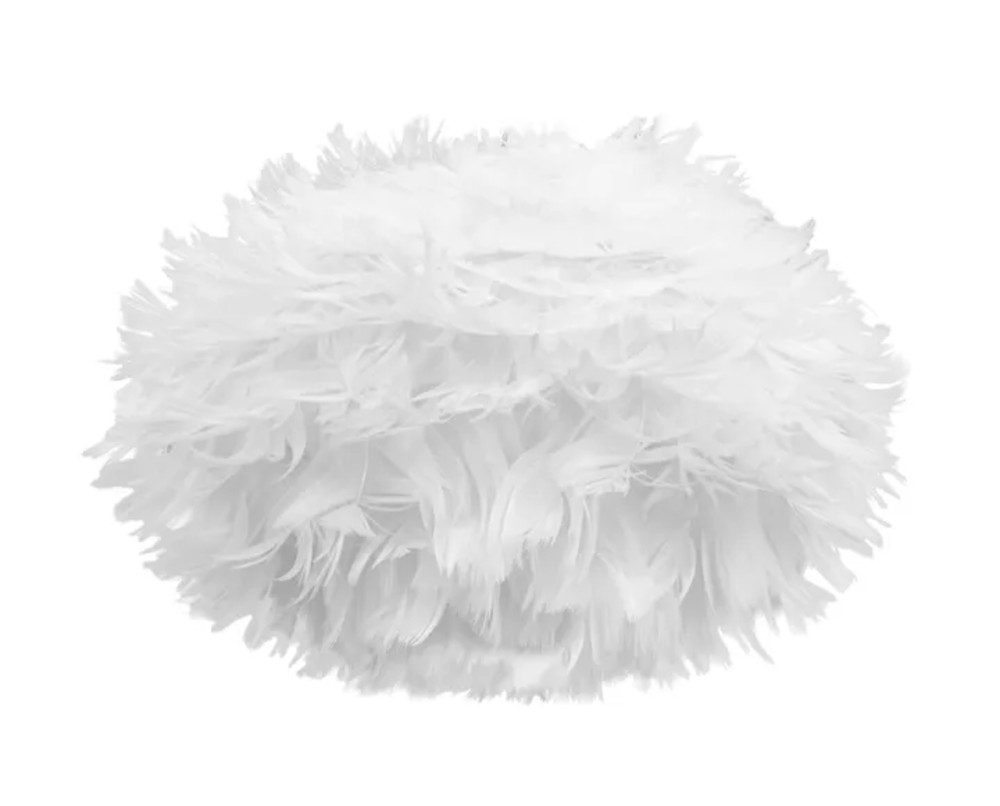 vit fluffig lampa