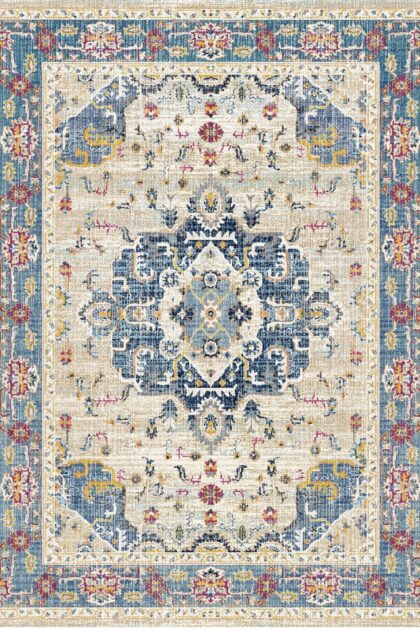 Wiltonmatta - Siliana (blå) (Storlek: 240 x 340 cm)