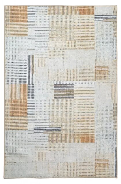 Flatvävd matta - Calla (gul) (Storlek: 230 x 340 cm)