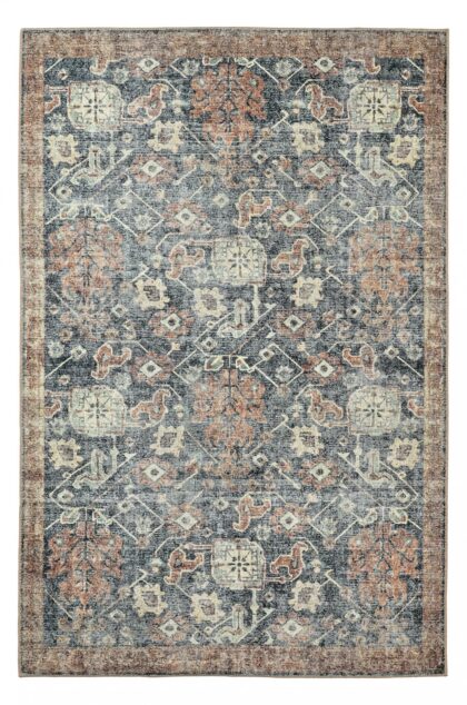 Flatvävd matta - Noura (mörkblå) (Storlek: 230 x 340 cm)