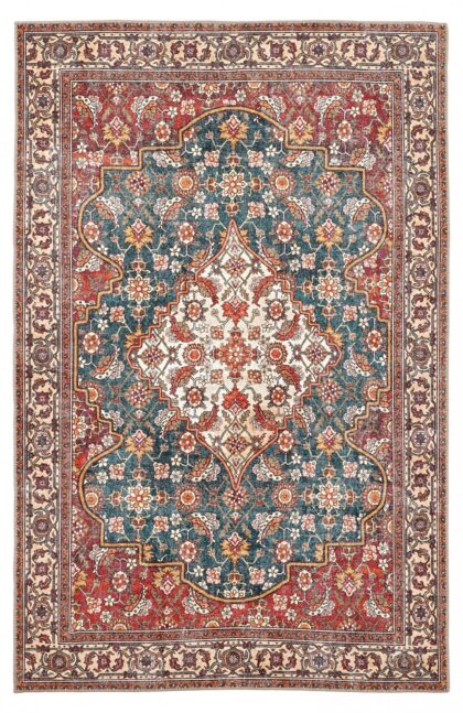 Flatvävd matta - Samaria (röd) (Storlek: 230 x 340 cm)