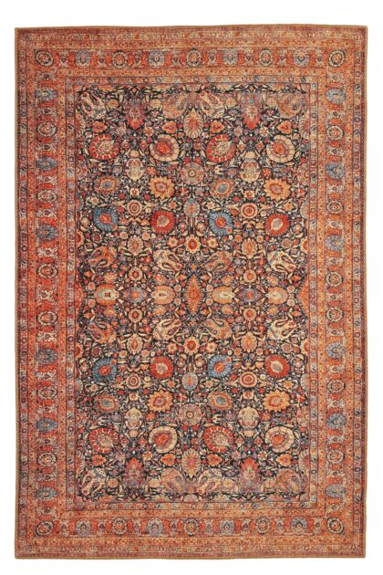 Flatvävd matta - Selamira (blå/multi) (Storlek: 230 x 340 cm)