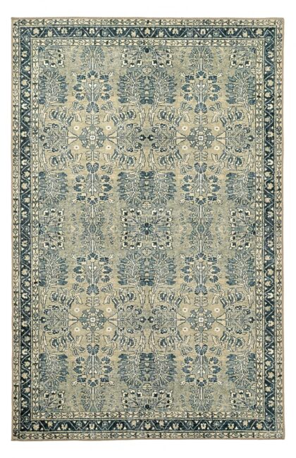 Flatvävd matta - Yasirah (blå/grön) (Storlek: 230 x 340 cm)