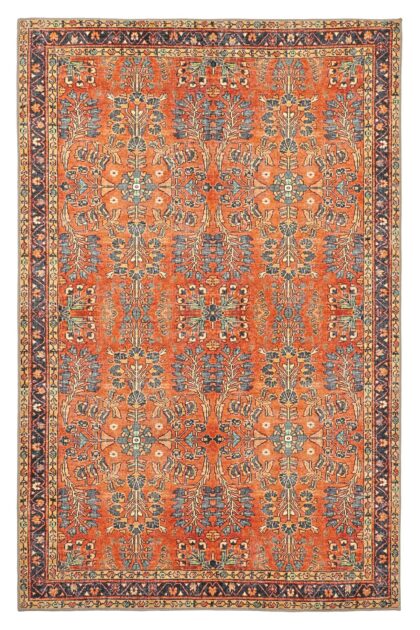 Flatvävd matta - Yasirah (orange) (Storlek: 230 x 340 cm)