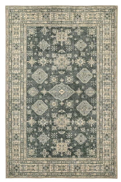 Flatvävd matta - Zuleina (grön) (Storlek: 230 x 340 cm)