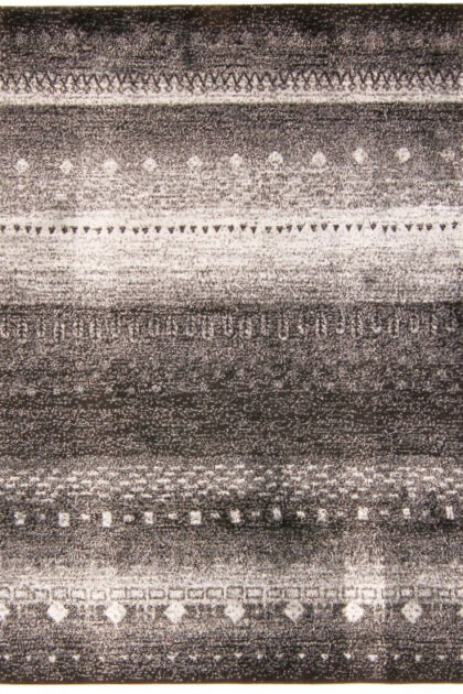 Wiltonmatta - Gibson (grå/svart/vit) (Storlek: 160 x 230 cm)