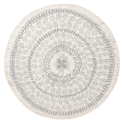 Rund matta - Indoor/Outdoor Malcolm (grå) (Storlek: Ø 240 cm)