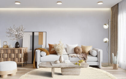 Rund matta - Pike (cream) (Storlek: Ø 240 cm)