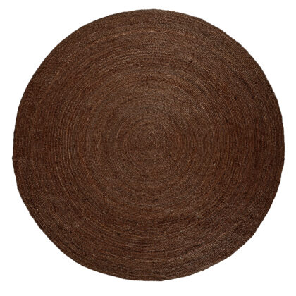 Rund jutematta - Amasia (brun) (Storlek: Ø 240 cm)