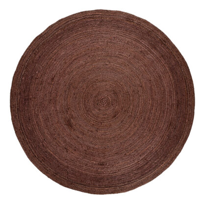 Rund jutematta - Amasia (kaffe) (Storlek: Ø 240 cm)