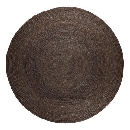 Rund jutematta - Amasia (mörk taupe) (Storlek: Ø 160 cm)