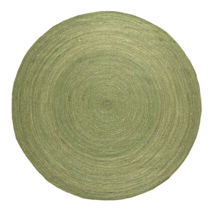 Rund jutematta - Amasia (oliv) (Storlek: Ø 240 cm)