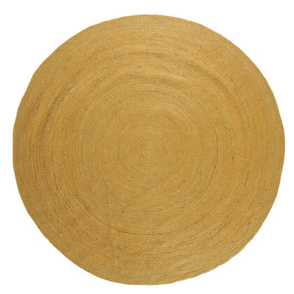 Rund jutematta - Amasia (orange) (Storlek: Ø 240 cm)