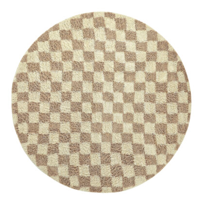 Rund matta - Elsey Natural Cotton Shaggy (cream/sand) (Storlek: Ø 240 cm)