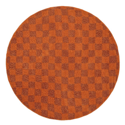 Rund matta - Elsey Natural Cotton Shaggy (orange/röd) (Storlek: Ø 200 cm)