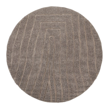 Rund matta - Farley Natural Cotton Shaggy (taupe) (Storlek: Ø 240 cm)