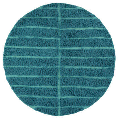 Rund Matta - Ikara Natural Cotton Shaggy (turkos) (Storlek: Ø 240 cm)