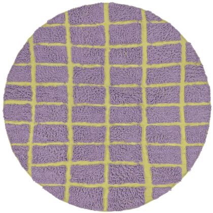 Rund Matta - Zola Natural Cotton Shaggy (lila) (Storlek: Ø 240 cm)