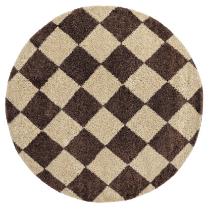 Runda mattor - Albi (brun/beige) (Storlek: Ø 200 cm)