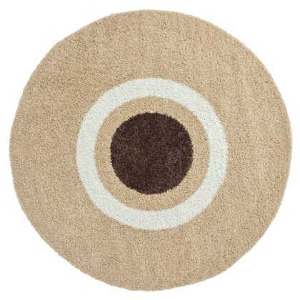 Runda mattor - Alsace (beige/vit/brun) (Storlek: Ø 200 cm)