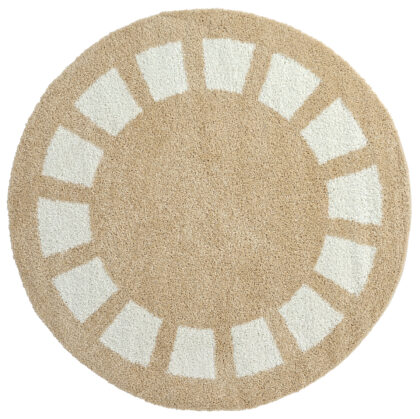 Runda mattor - Asilah (beige/vit) (Storlek: Ø 200 cm)