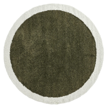 Runda mattor - Conques (grön/vit) (Storlek: Ø 200 cm)