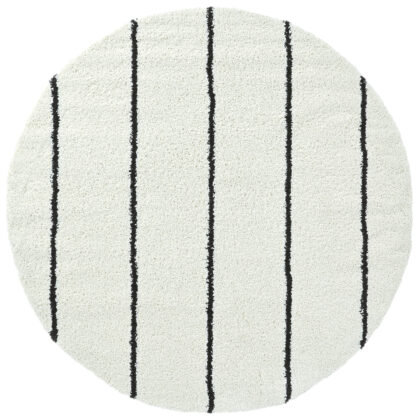 Runda mattor - Eze (vit/svart) (Storlek: Ø 200 cm)