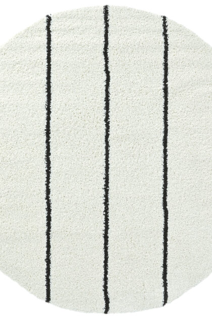 Runda mattor - Eze (vit/svart) (Storlek: Ø 200 cm)