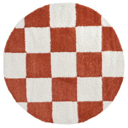 Runda mattor - Gordes (orange/vit) (Storlek: Ø 200 cm)