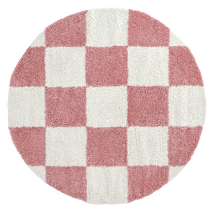 Runda mattor - Gordes (rosa/vit) (Storlek: Ø 200 cm)