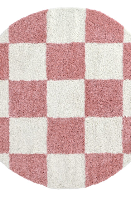 Runda mattor - Gordes (rosa/vit) (Storlek: Ø 200 cm)