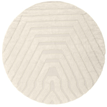 Rund matta - Callista Natural Cotton Shaggy (beige) (Storlek: Ø 240 cm)