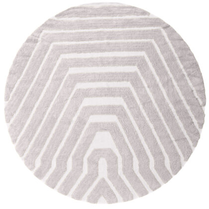 Rund matta - Callista Natural Cotton Shaggy (taupe) (Storlek: Ø 240 cm)