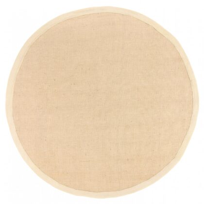 Rund matta (sisal) - Agave (sand) (Storlek: Ø 160 cm)