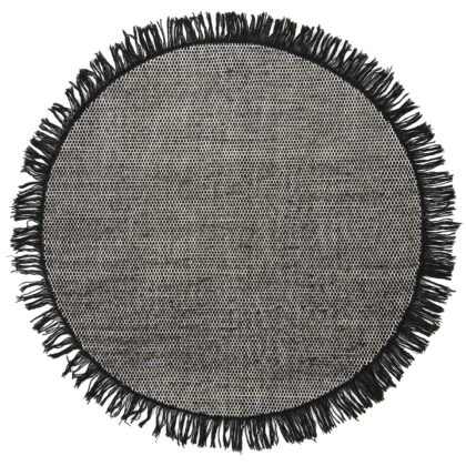 Rund matta - Pike (svart) (Storlek: Ø 240 cm)