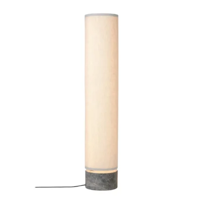 GUBI Unbound golvlampa 120 cm Kanvas-grå marmor