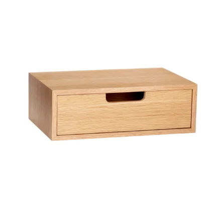 Hübsch Hide förvaringslåda Ek, 30x20x10 cm