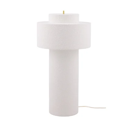 Globen Lighting Noah golvlampa Vit bouclé, Ø45x88 cm