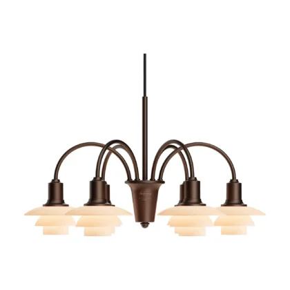 Louis Poulsen PH 1/1 Chandelier Centenary Edition ljuskrona Brass-dusty terracotta, 6 armar