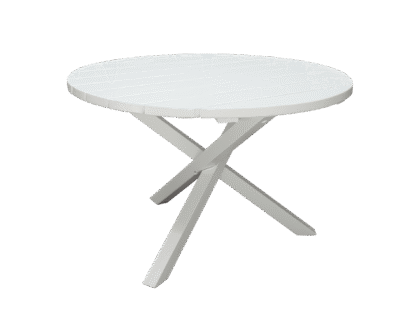 Trädgårdsbord Scottsdale Round Vit Ø 112 cm - Vit