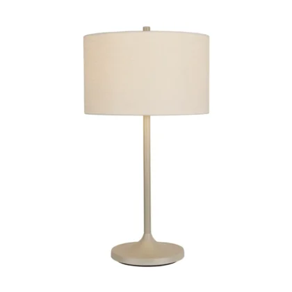 Belid Soft bordslampa Linne vit-sand, Ø34x64 cm