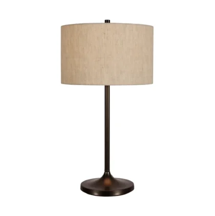 Belid Soft bordslampa Linne natur-metallic brons, Ø34x64 cm