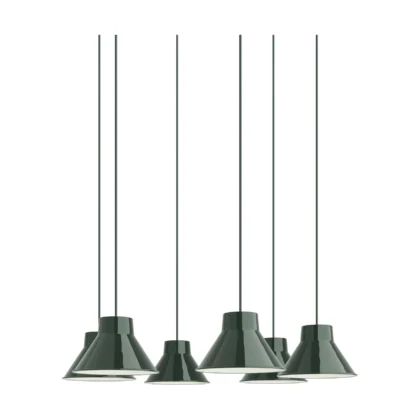 Muuto Top Pendant Cluster 6 pendel Dark green, Ø21 cm