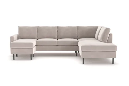Peppe 4-sits Högervänd U-formad Soffa med Divan och Schäslong i Manchester - Beige