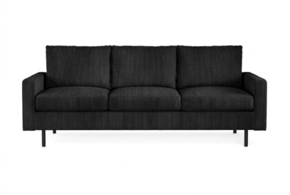 Peppe 3-sits Manchestersoffa - Svart